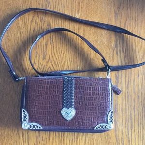 Brown leather purse